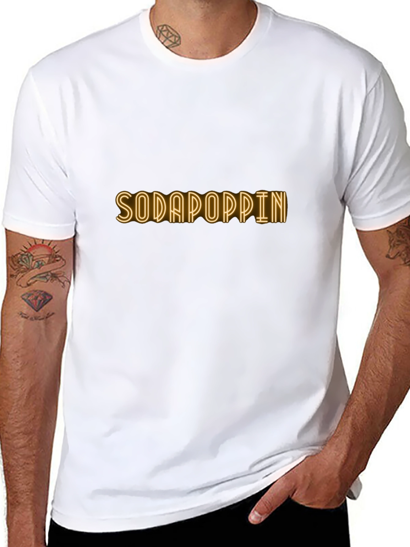 Sodapoppin Neon Graphic Black T-Shirt