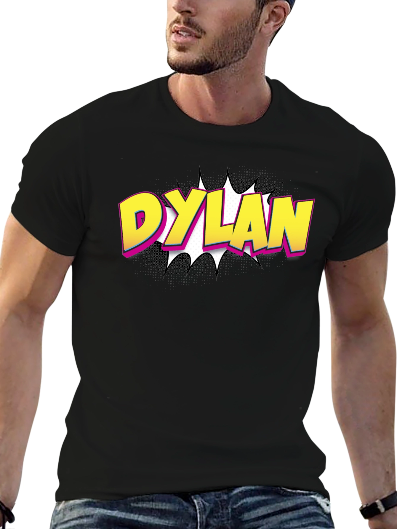 Dylan Comic Style Black T-Shirt