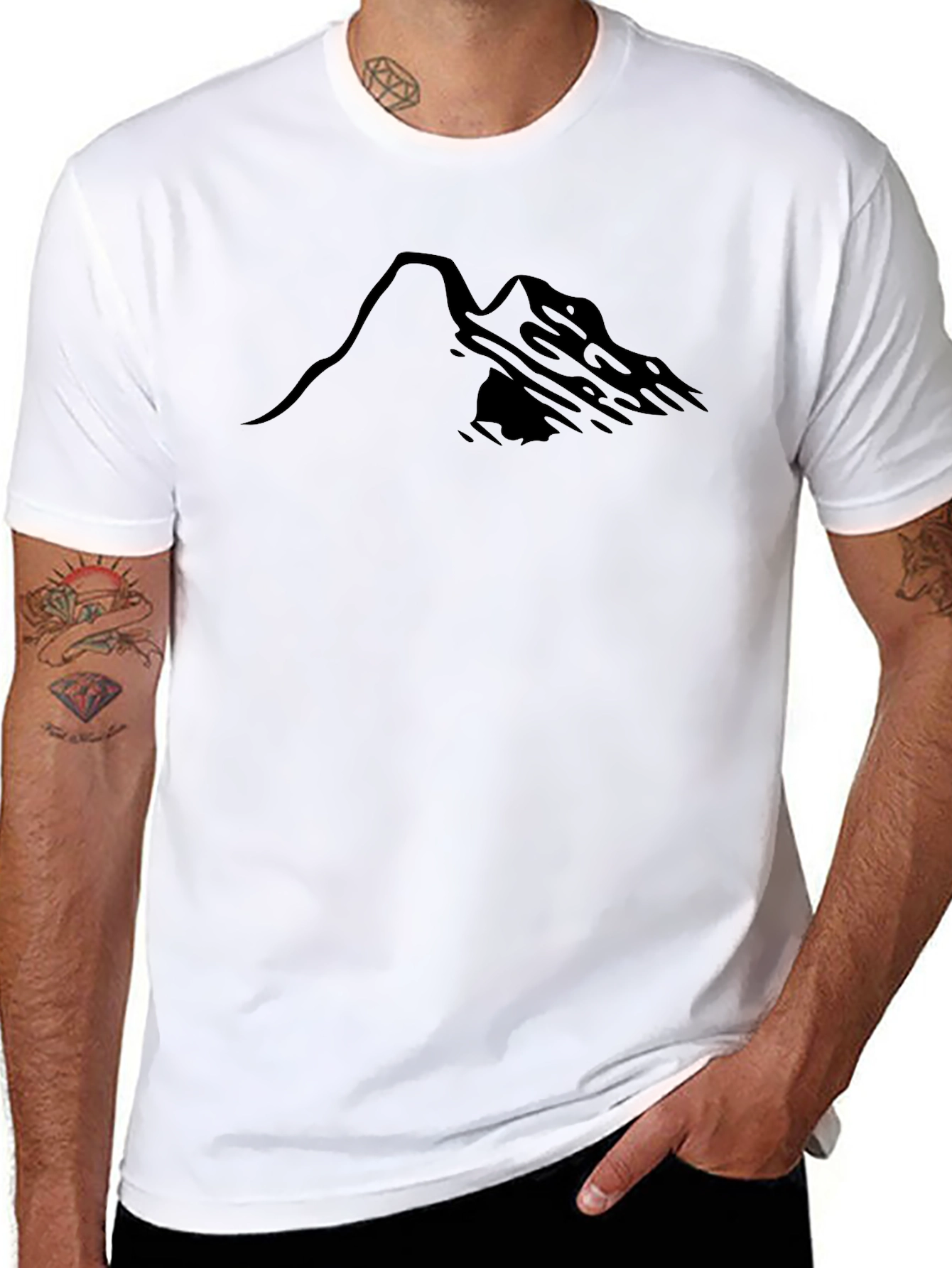 Mountain Graphic Black T-Shirt