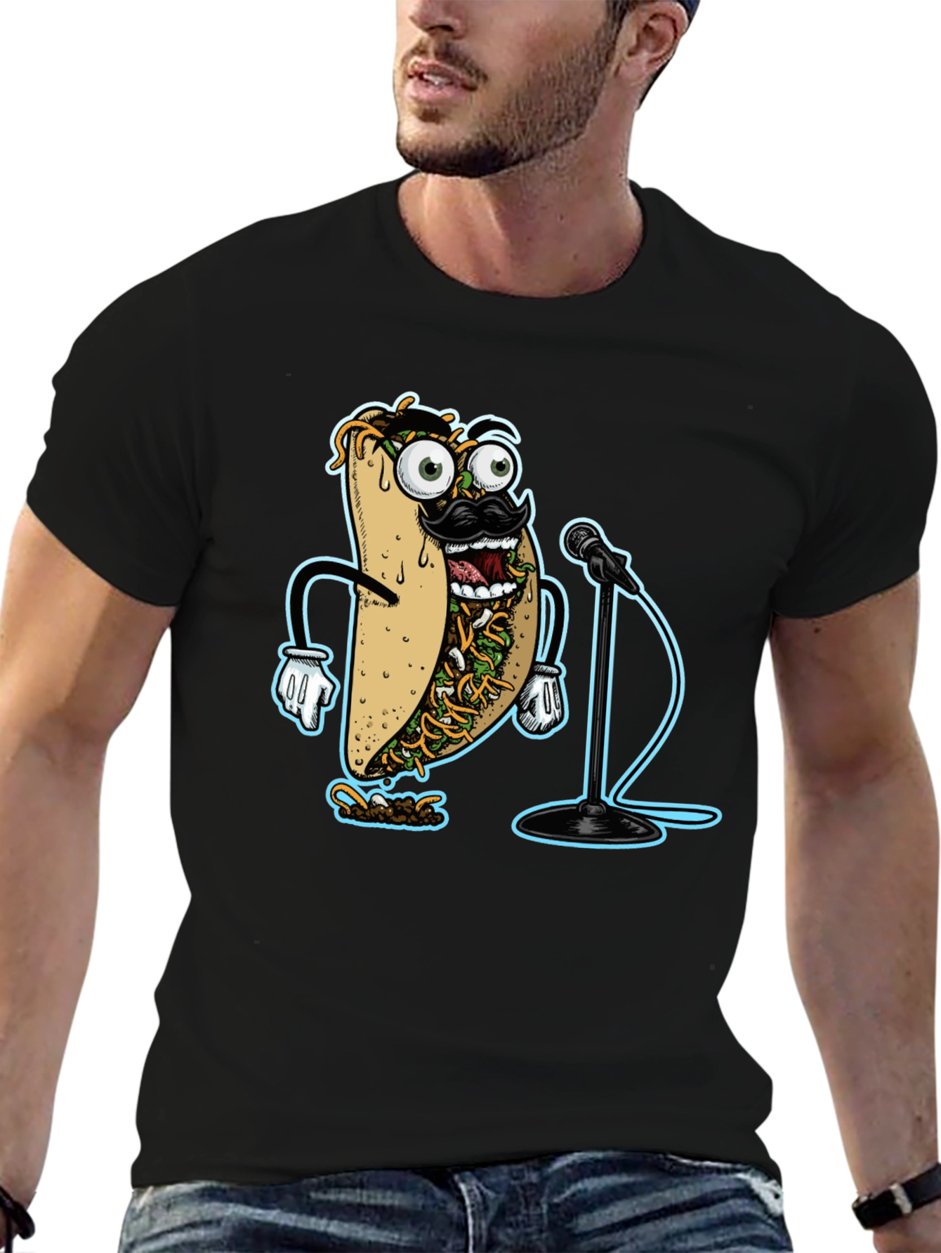 Comedian Taco Graphic Tee - Funny Food T-Shirt
