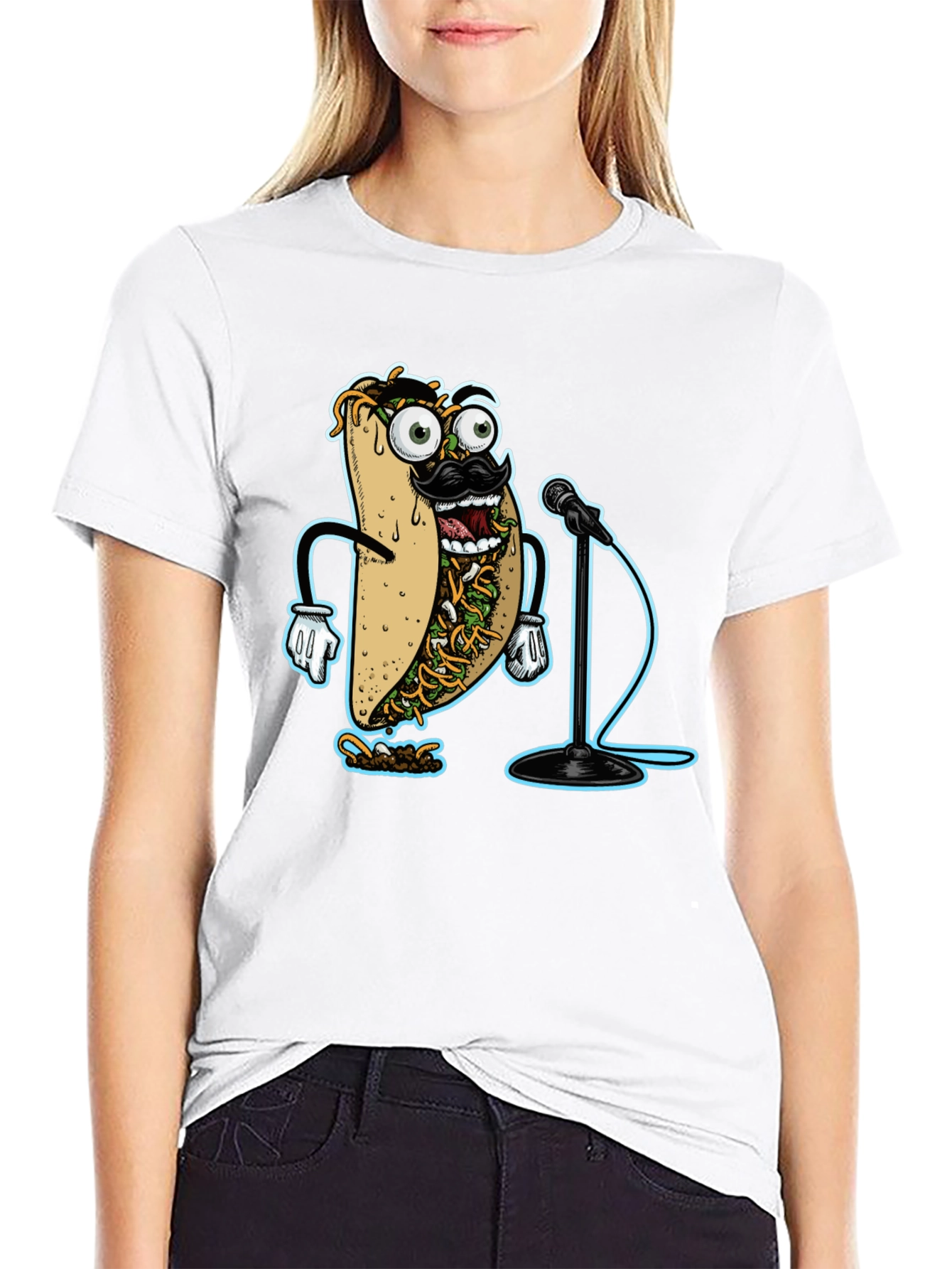 Comedian Taco Graphic Tee - Funny Food T-Shirt