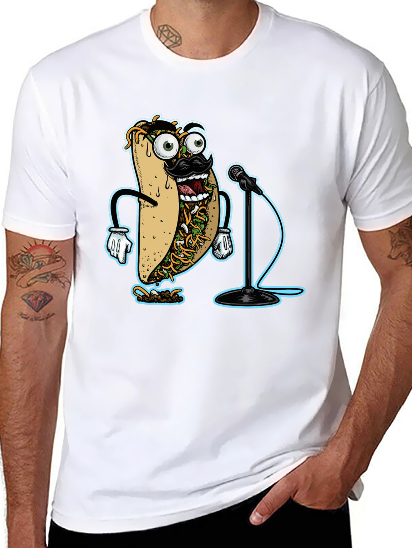 Comedian Taco Graphic Tee - Funny Food T-Shirt