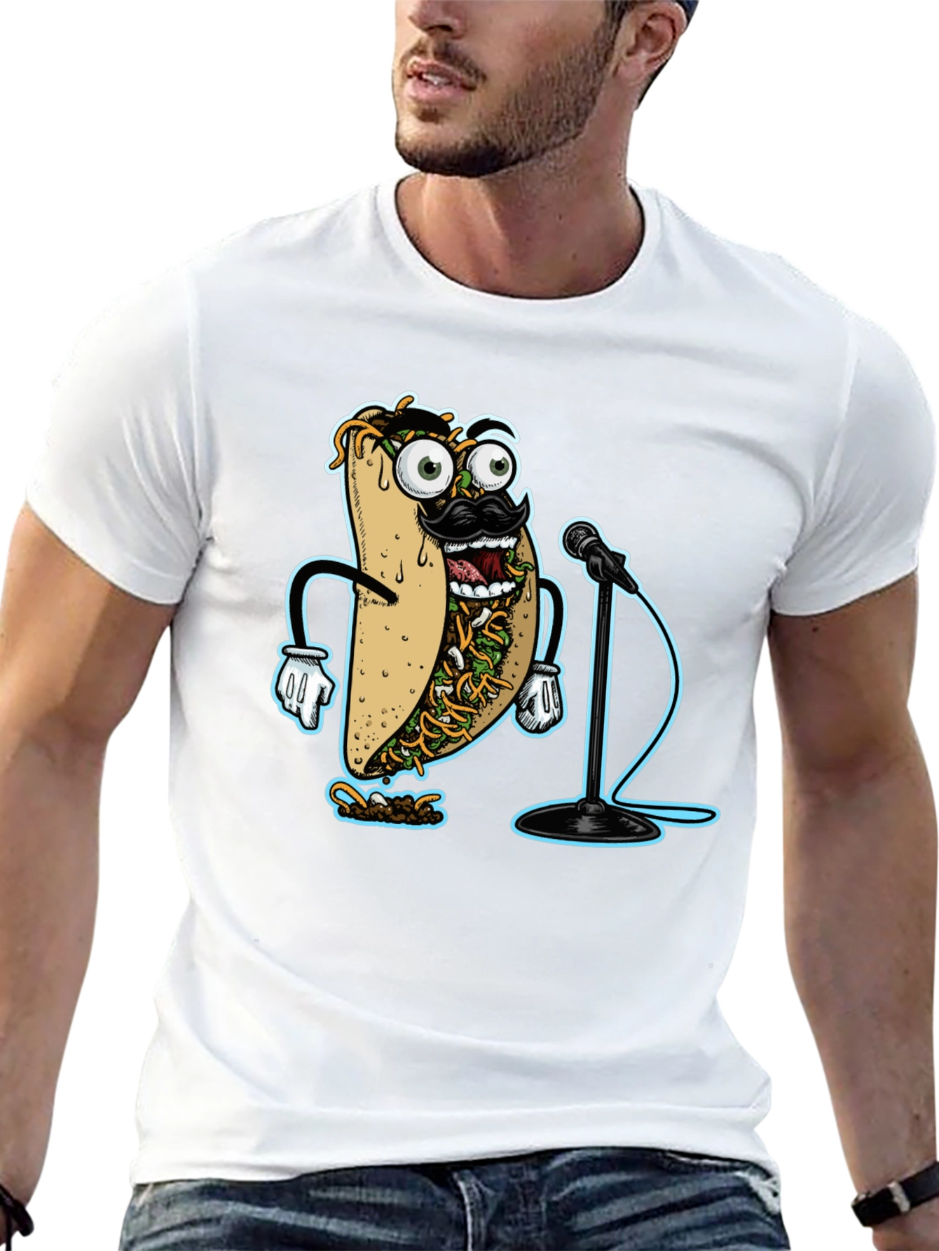 Comedian Taco Graphic Tee - Funny Food T-Shirt