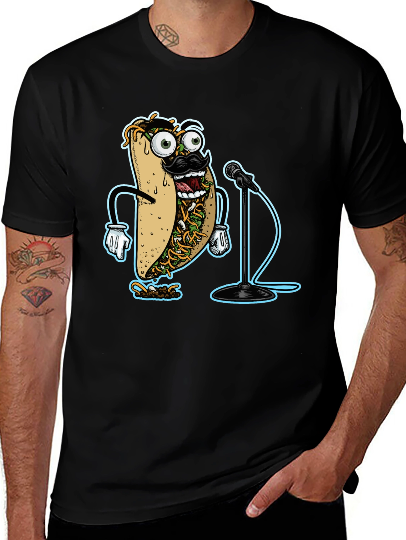 Comedian Taco Graphic Tee - Funny Food T-Shirt