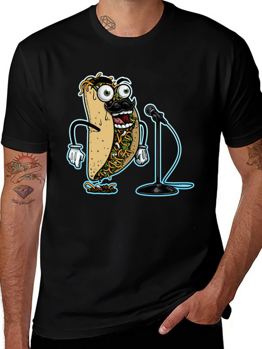 Comedian Taco Graphic Tee - Funny Food T-Shirt