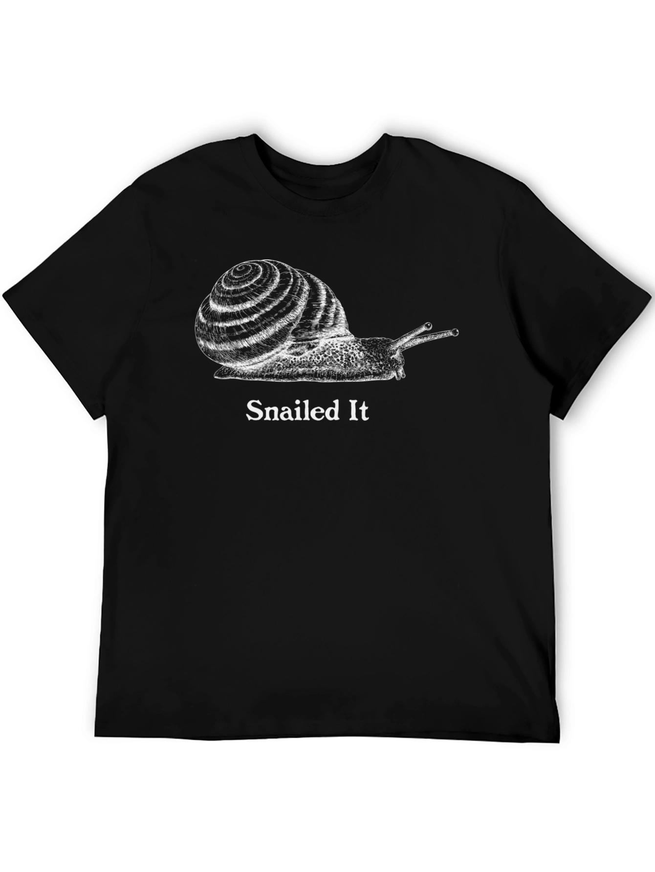 Snailed It Graphic Tee - Black Cotton T-Shirt