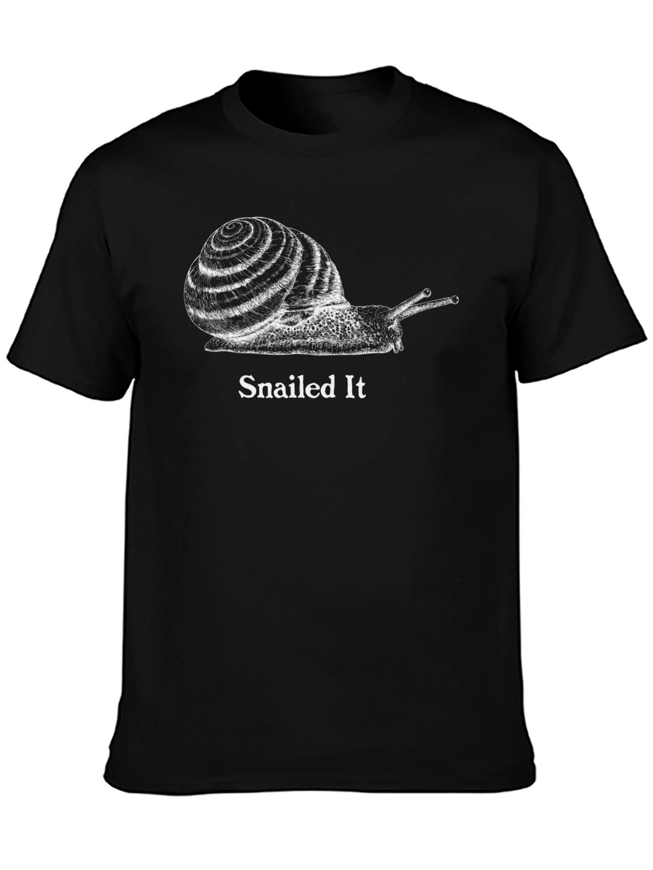 Snailed It Graphic Tee - Black Cotton T-Shirt