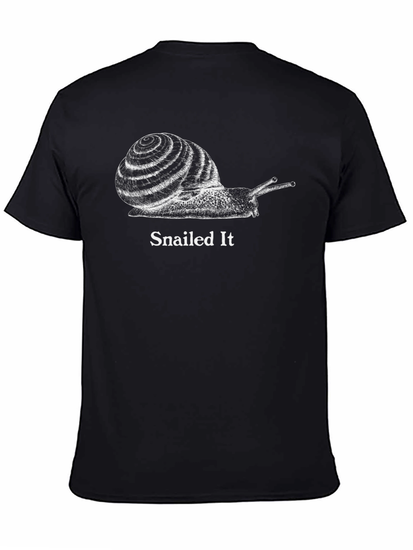 Snailed It Graphic Tee - Black Cotton T-Shirt