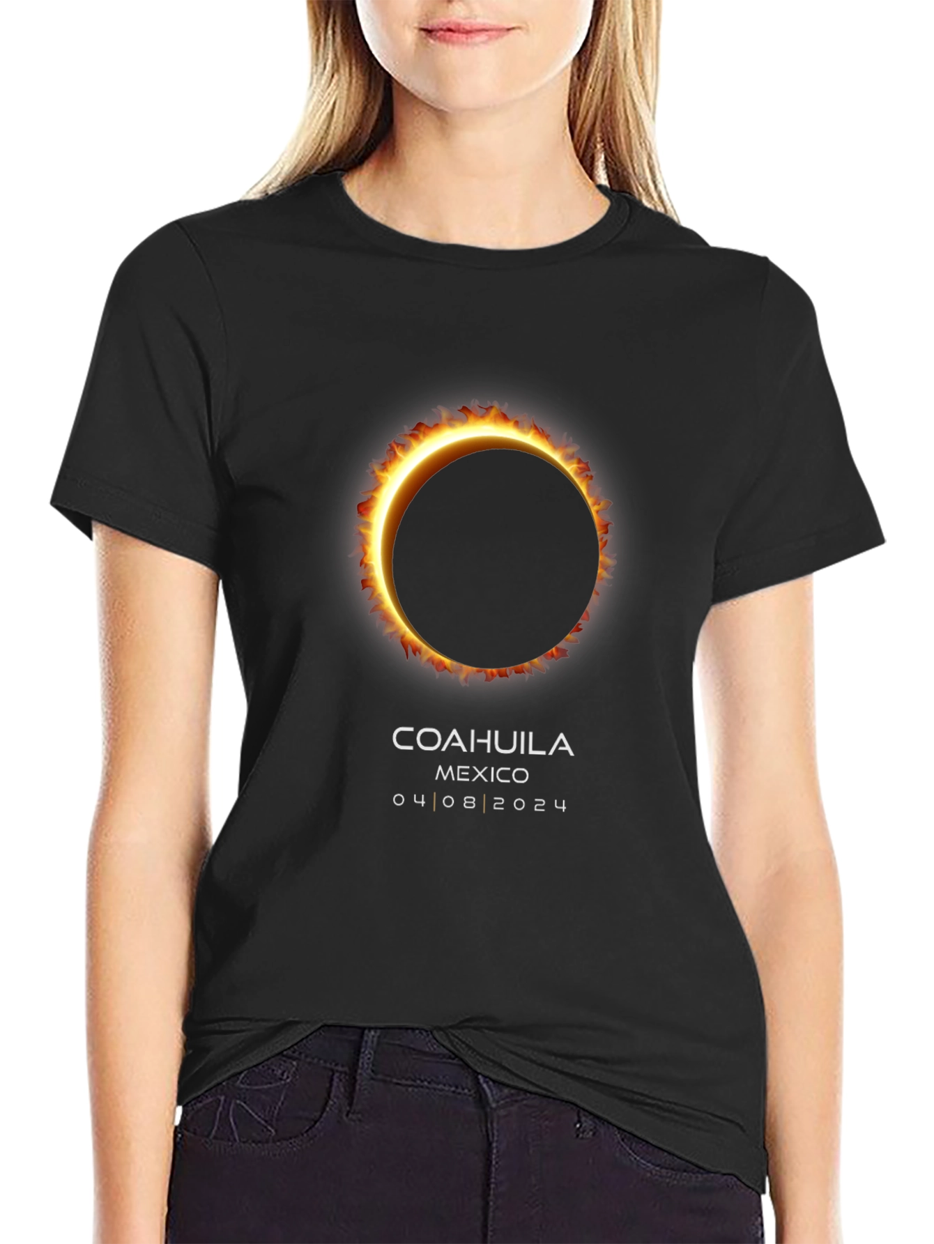Coahuila Mexico 2024 Solar Eclipse Souvenir T-Shirt