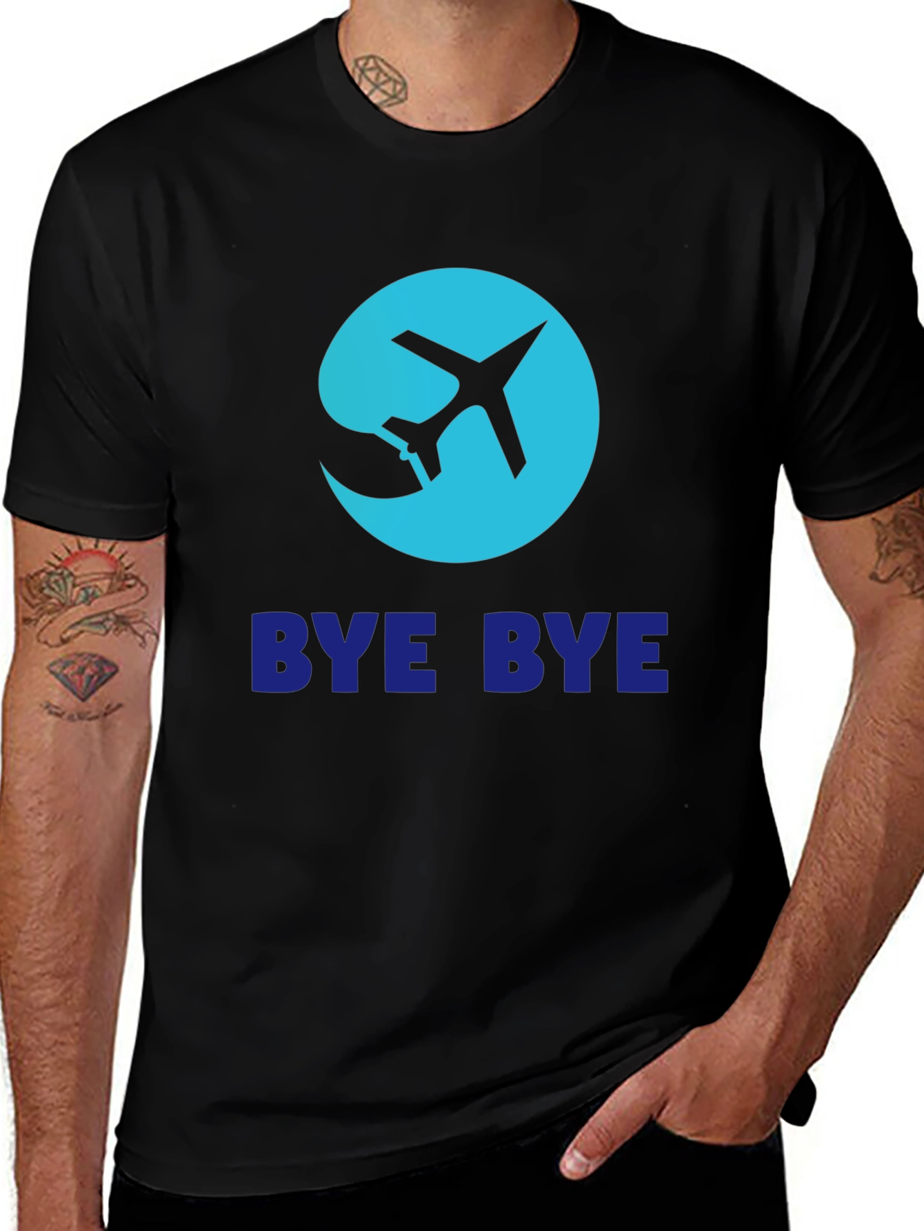 Bye Bye Airplane Graphic Tee - Black