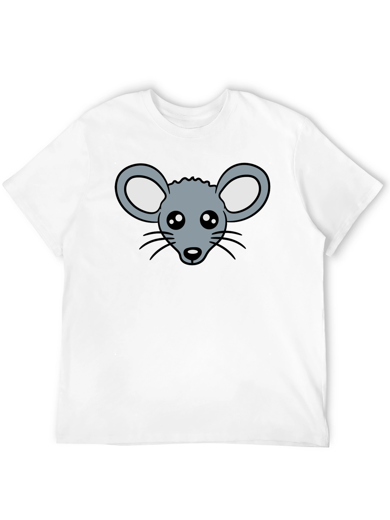 Cute Mouse Graphic T-Shirt - Black Cotton Tee