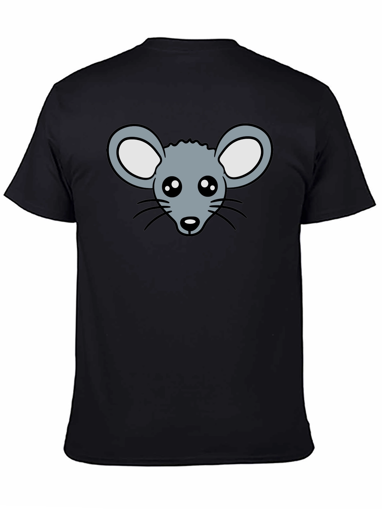Cute Mouse Graphic T-Shirt - Black Cotton Tee