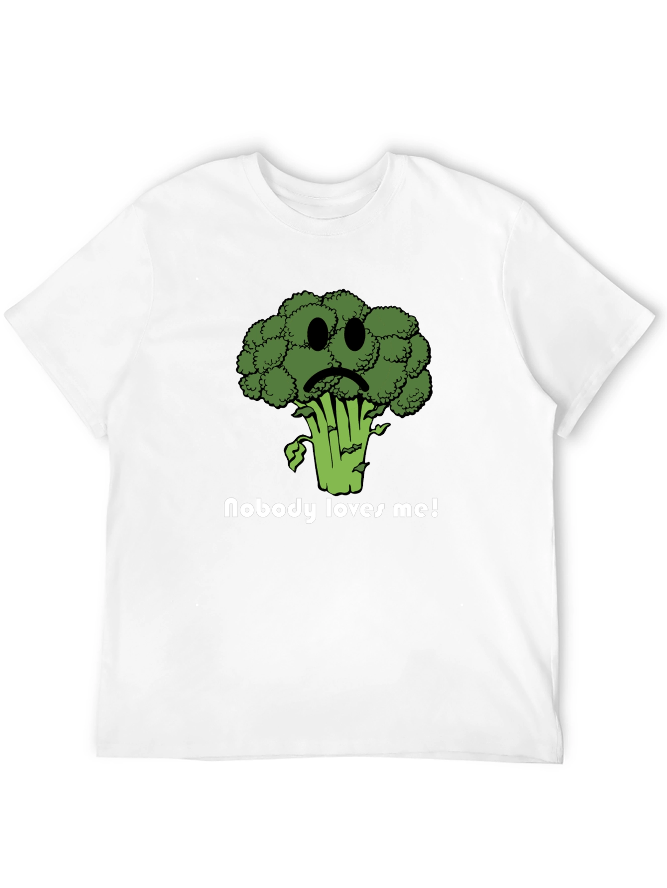Sad Broccoli T-Shirt - Nobody Loves Me Graphic Tee