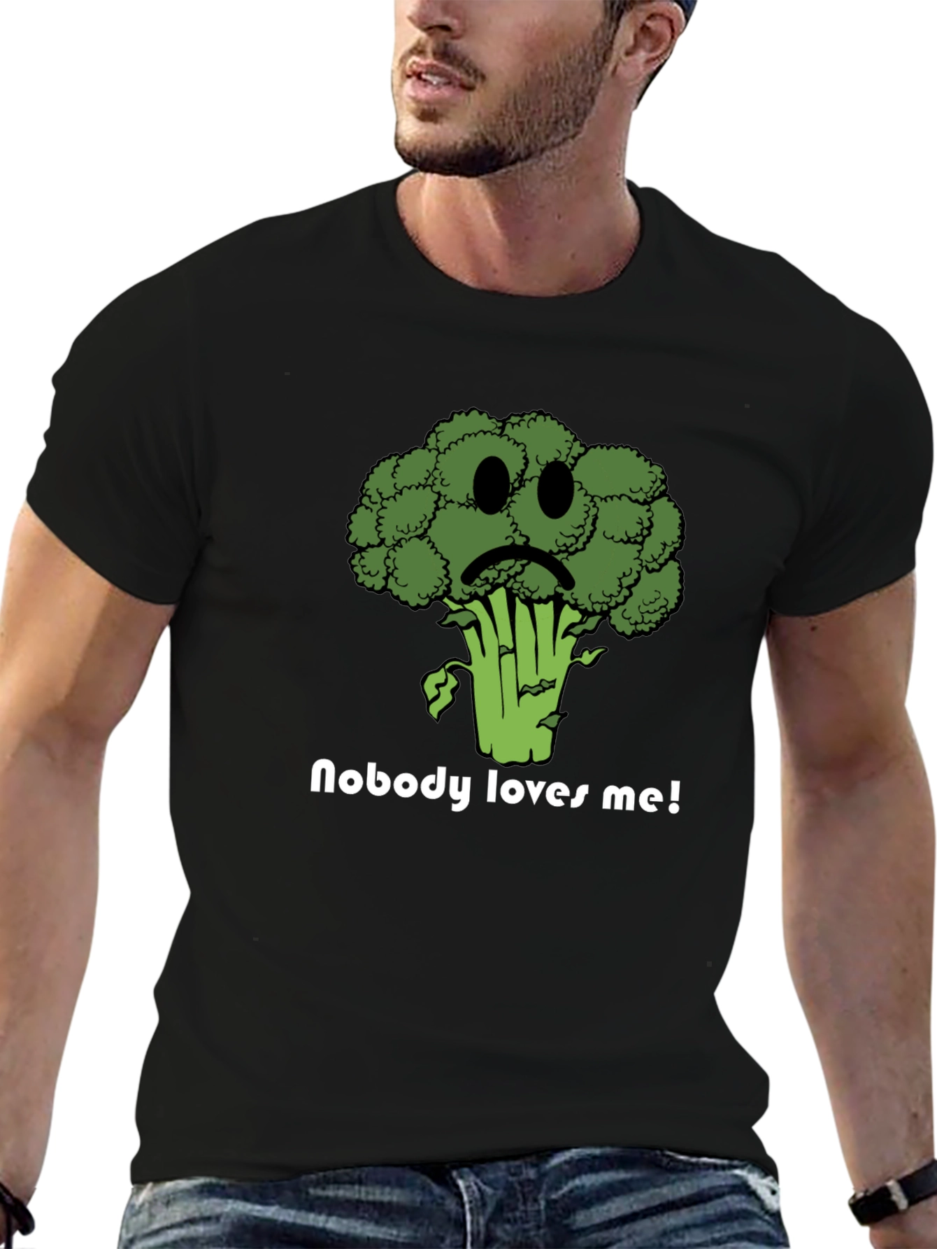 Sad Broccoli T-Shirt - Nobody Loves Me Graphic Tee