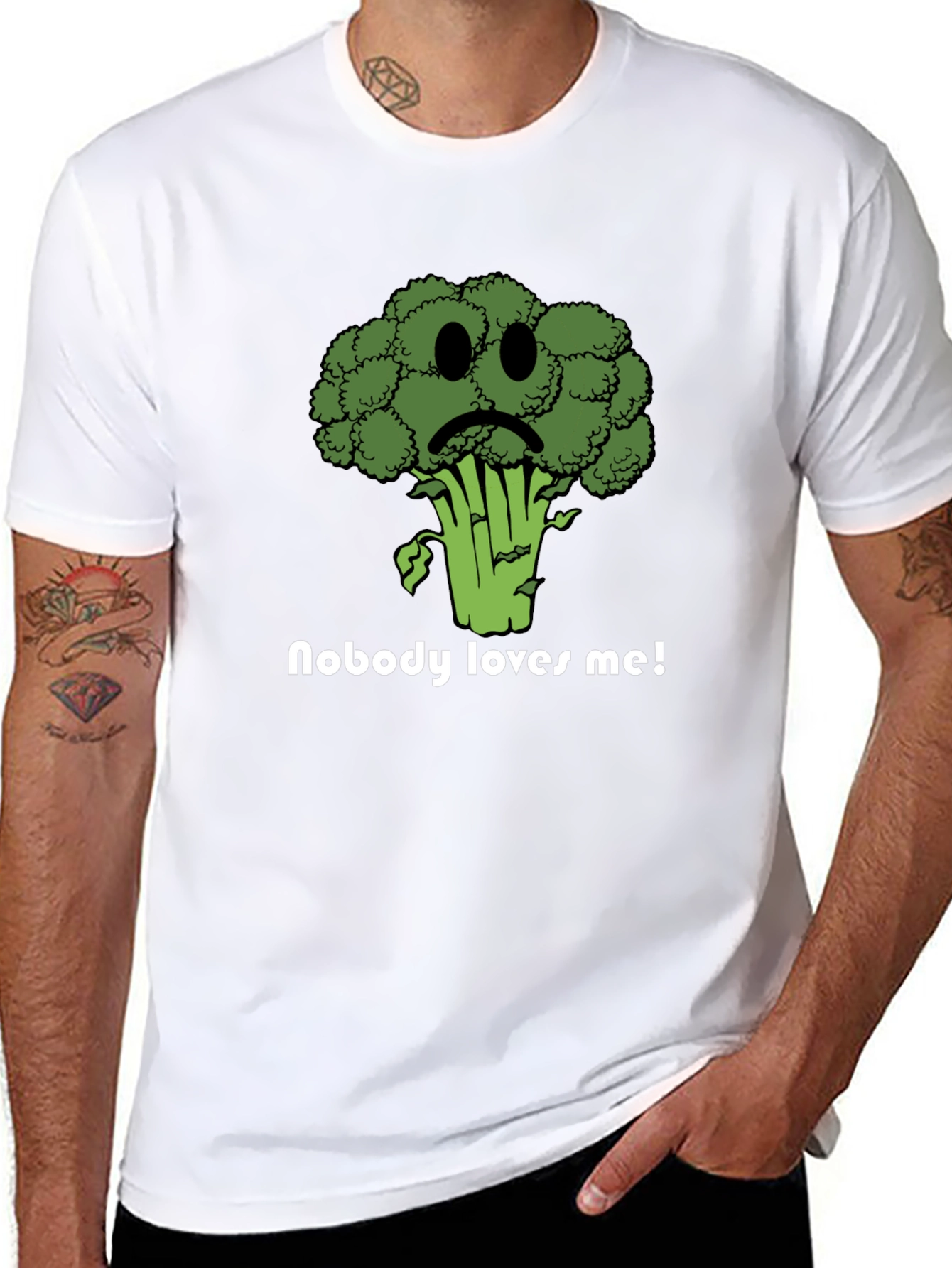 Sad Broccoli T-Shirt - Nobody Loves Me Graphic Tee