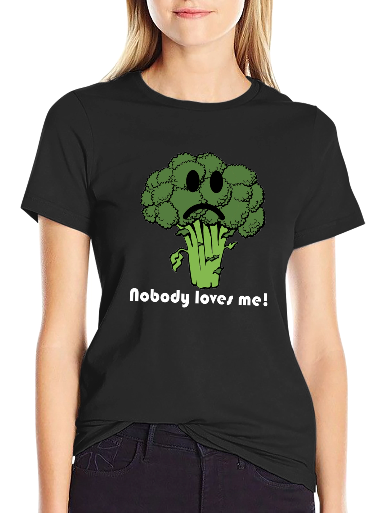 Sad Broccoli T-Shirt - Nobody Loves Me Graphic Tee