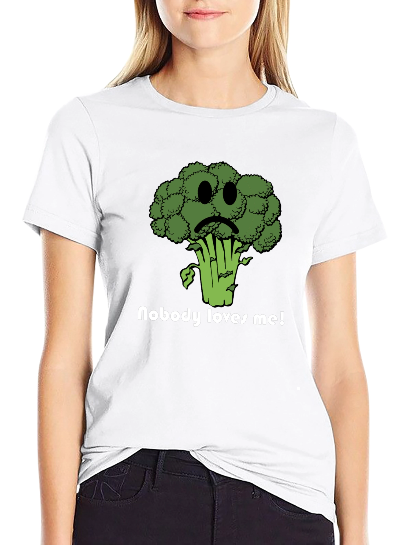 Sad Broccoli T-Shirt - Nobody Loves Me Graphic Tee