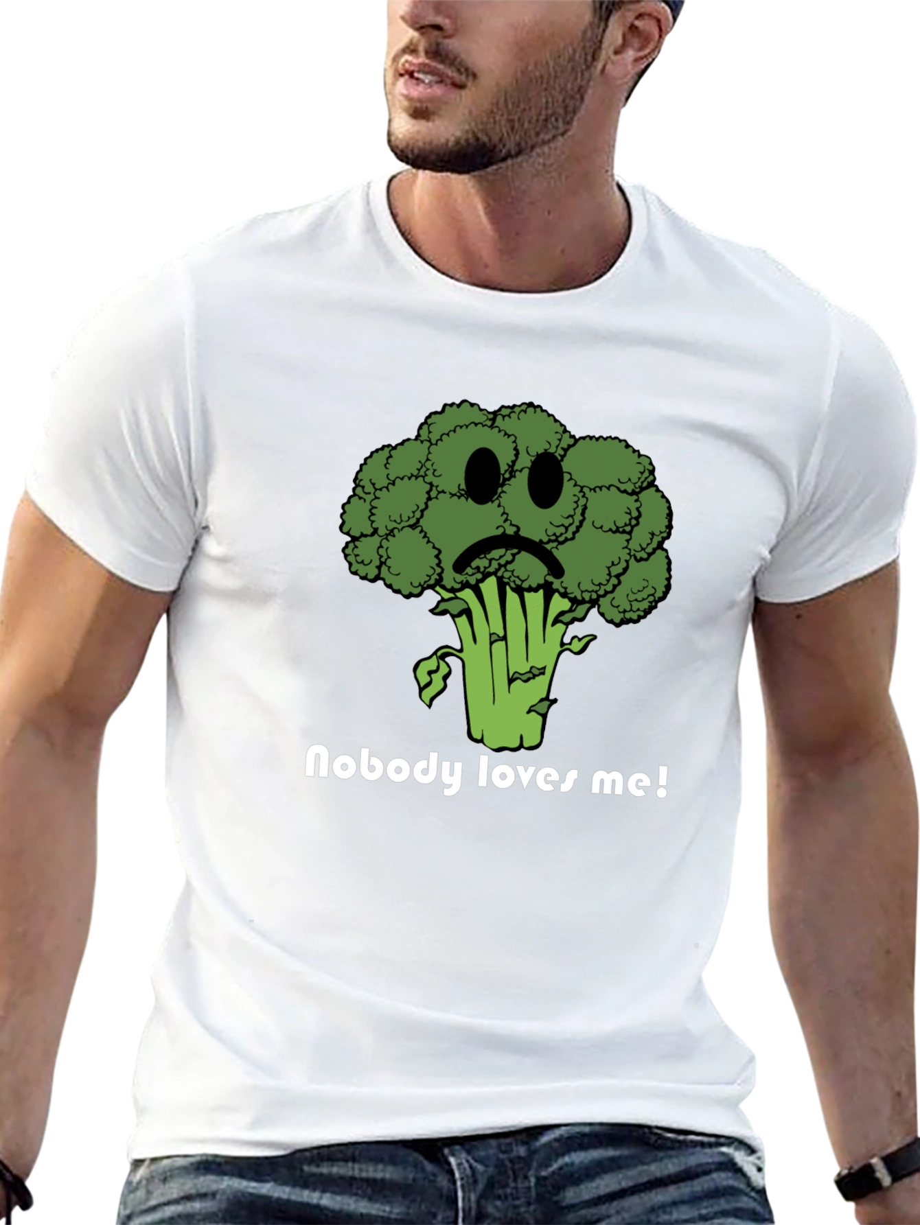 Sad Broccoli T-Shirt - Nobody Loves Me Graphic Tee