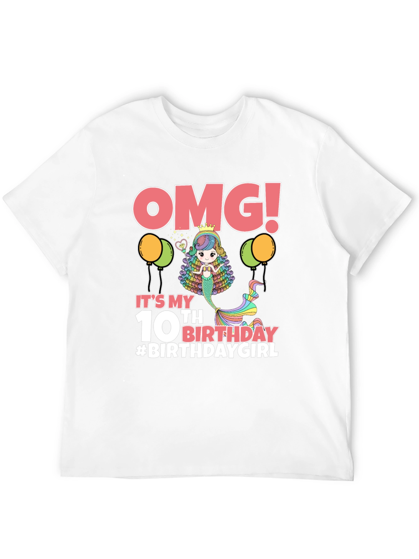 OMG! 10th Birthday Mermaid T-Shirt