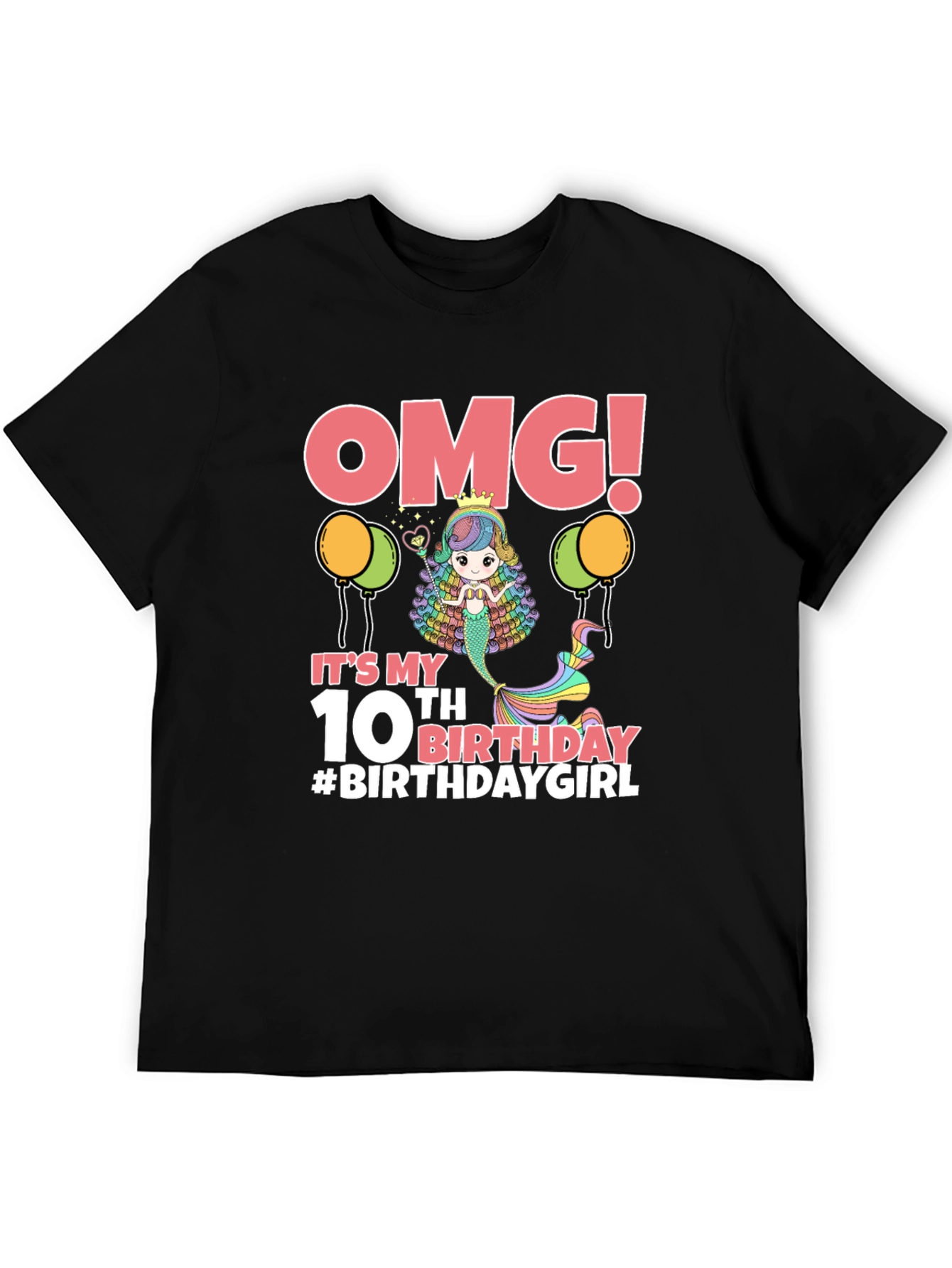 OMG! 10th Birthday Mermaid T-Shirt
