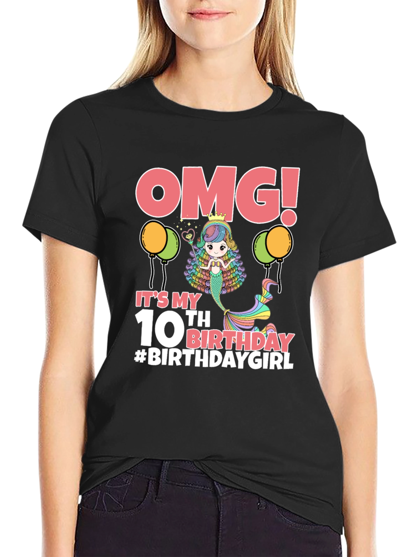 OMG! 10th Birthday Mermaid T-Shirt