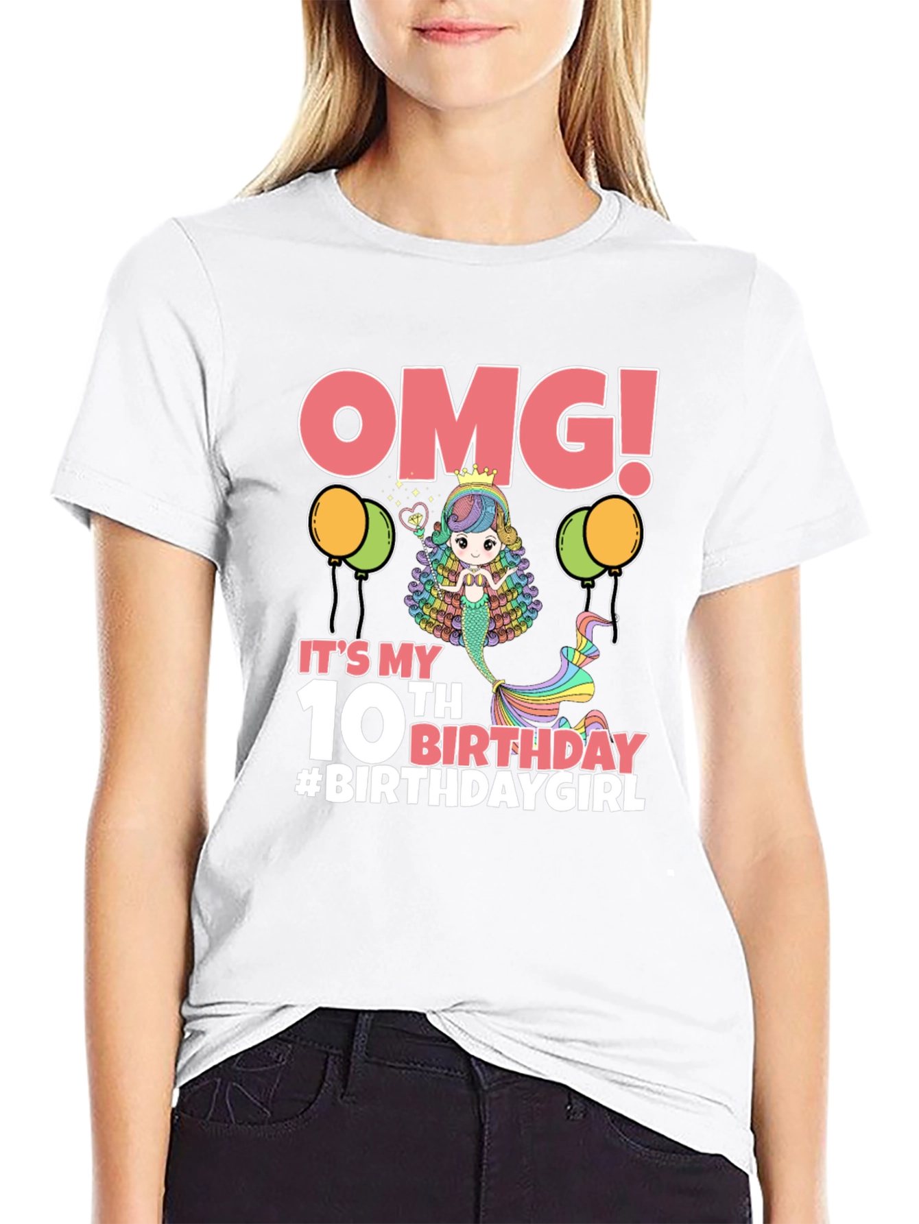 OMG! 10th Birthday Mermaid T-Shirt