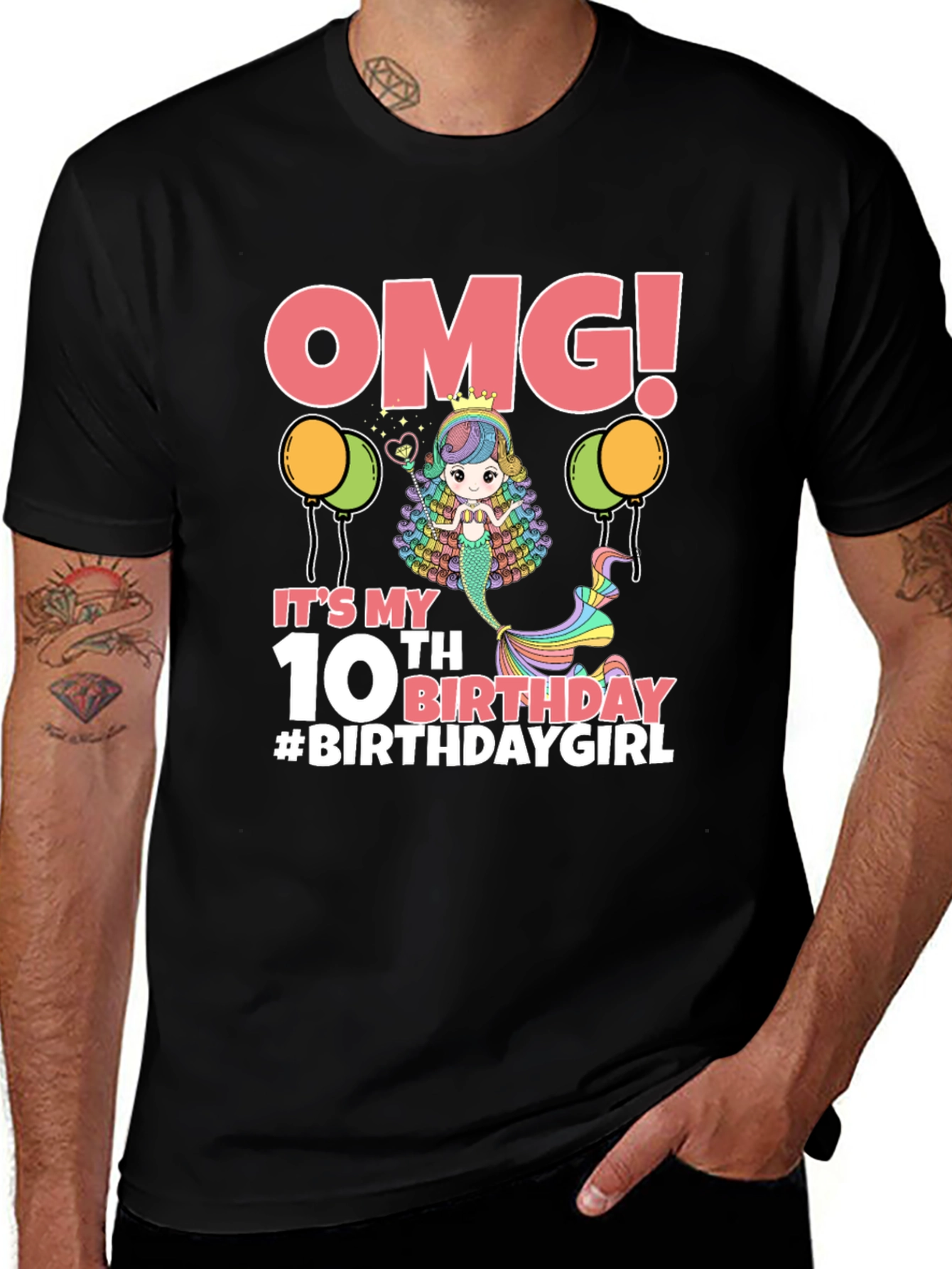OMG! 10th Birthday Mermaid T-Shirt