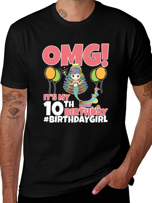 OMG! 10th Birthday Mermaid T-Shirt