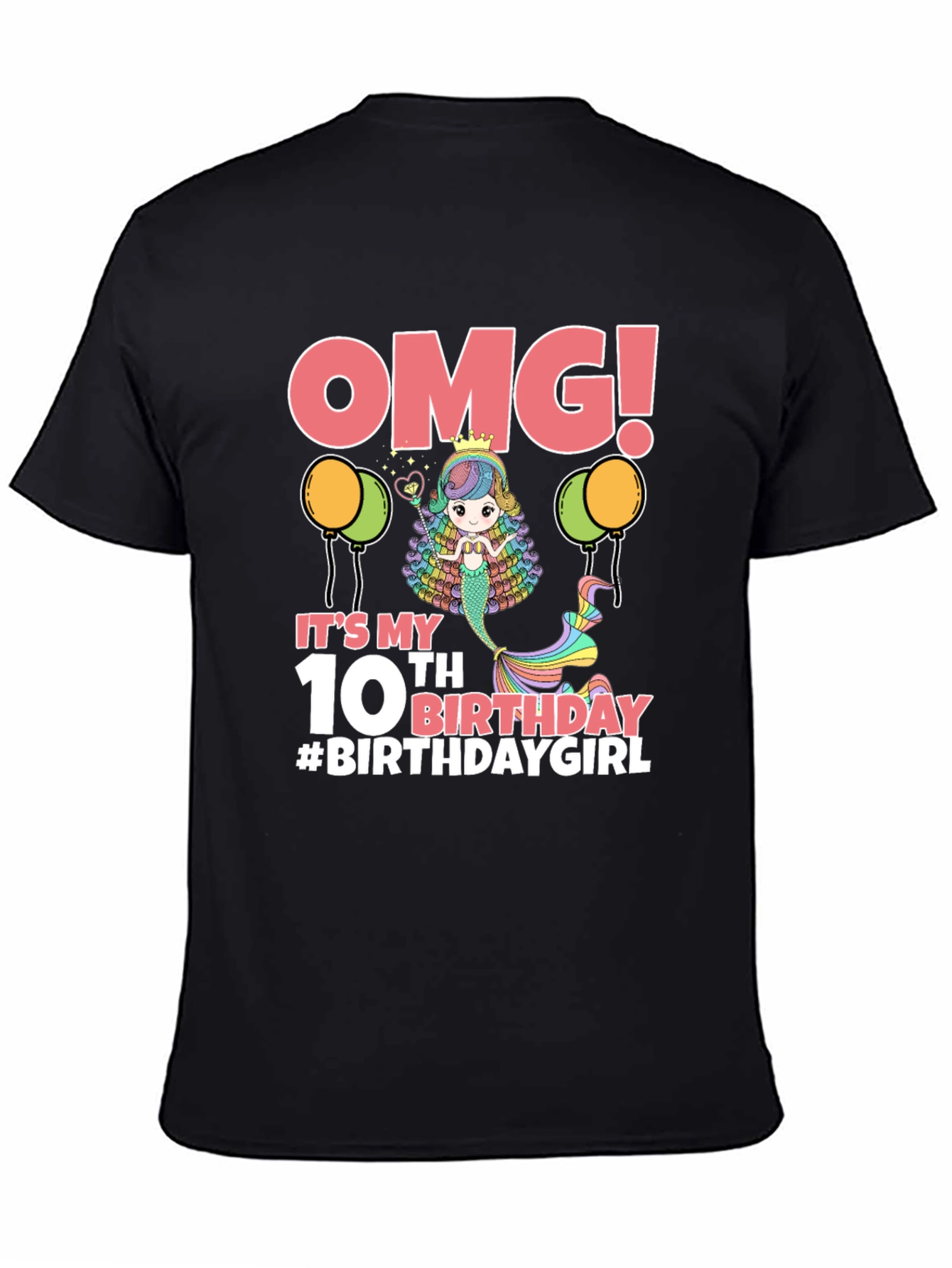 OMG! 10th Birthday Mermaid T-Shirt
