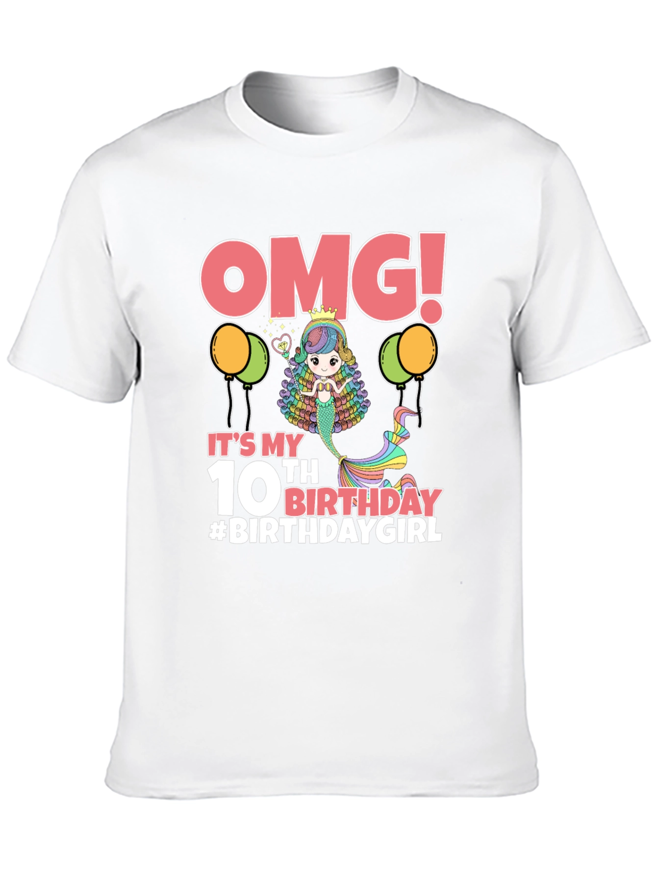 OMG! 10th Birthday Mermaid T-Shirt
