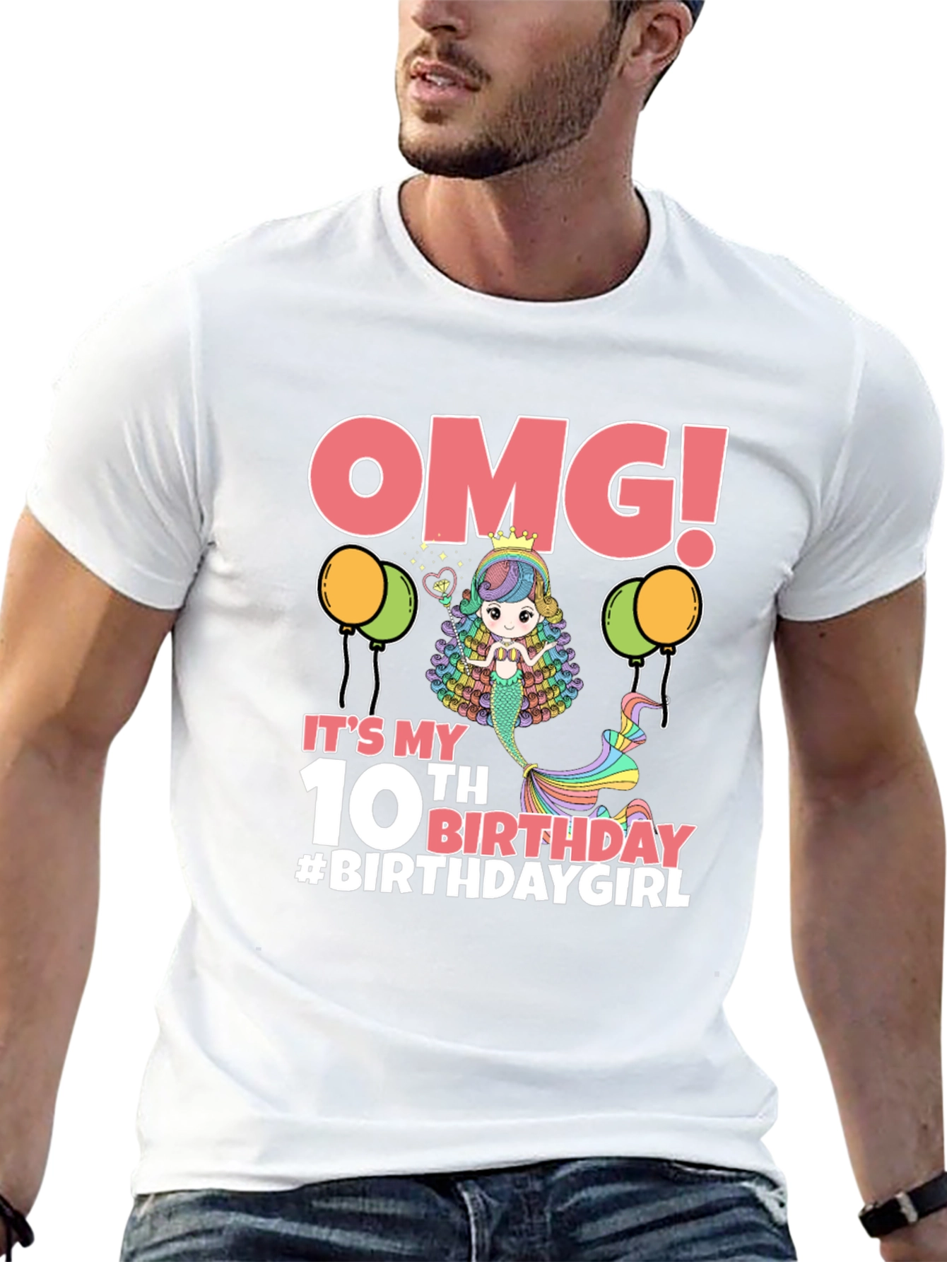 OMG! 10th Birthday Mermaid T-Shirt