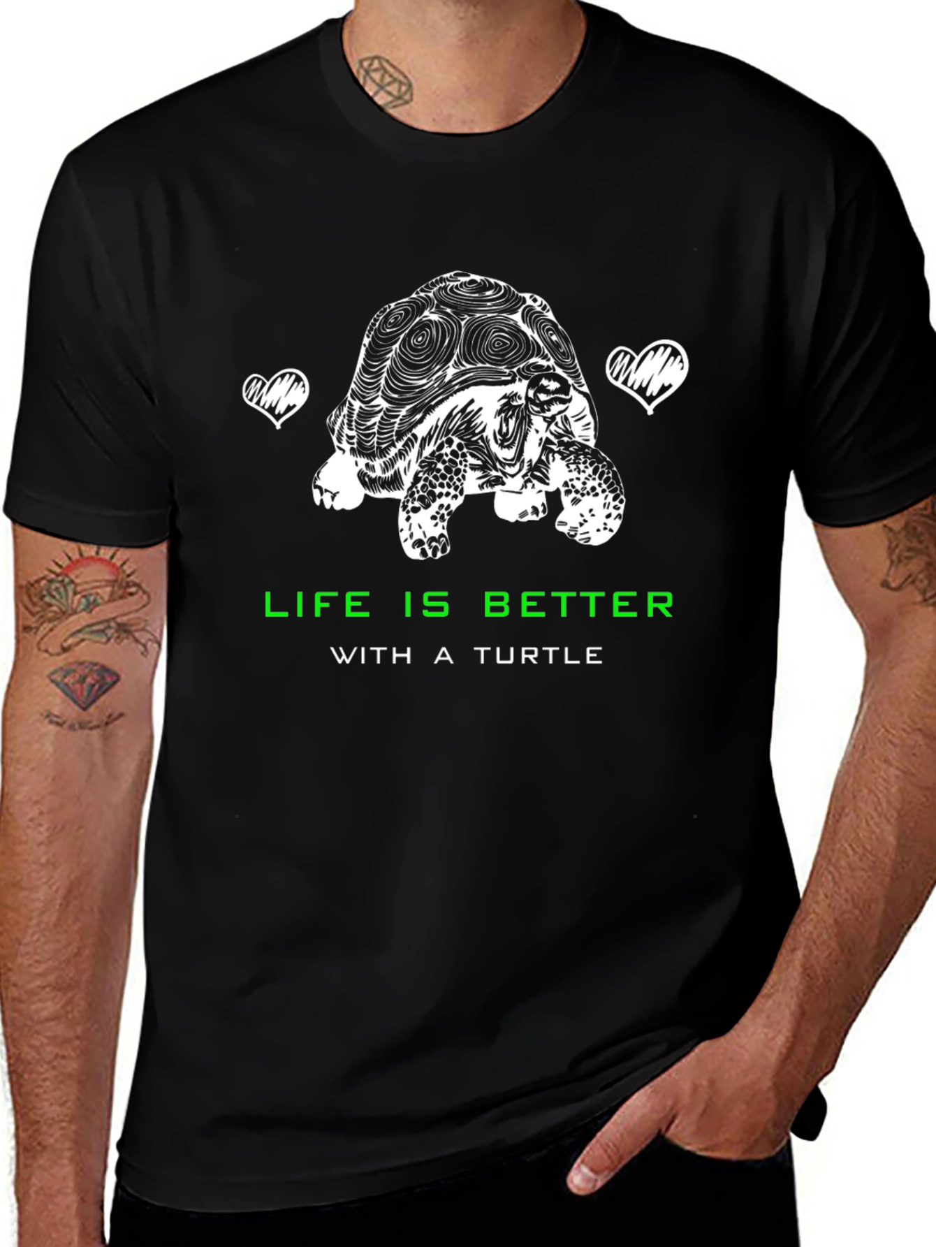 Life is Better with a Turtle Graphic T-Shirt
