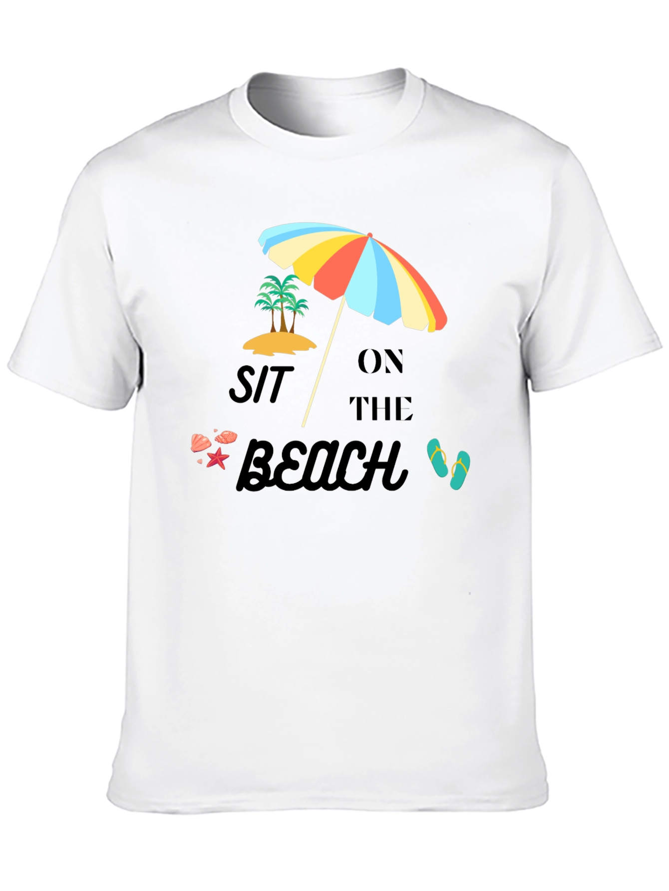Sit on the Beach Black T-Shirt