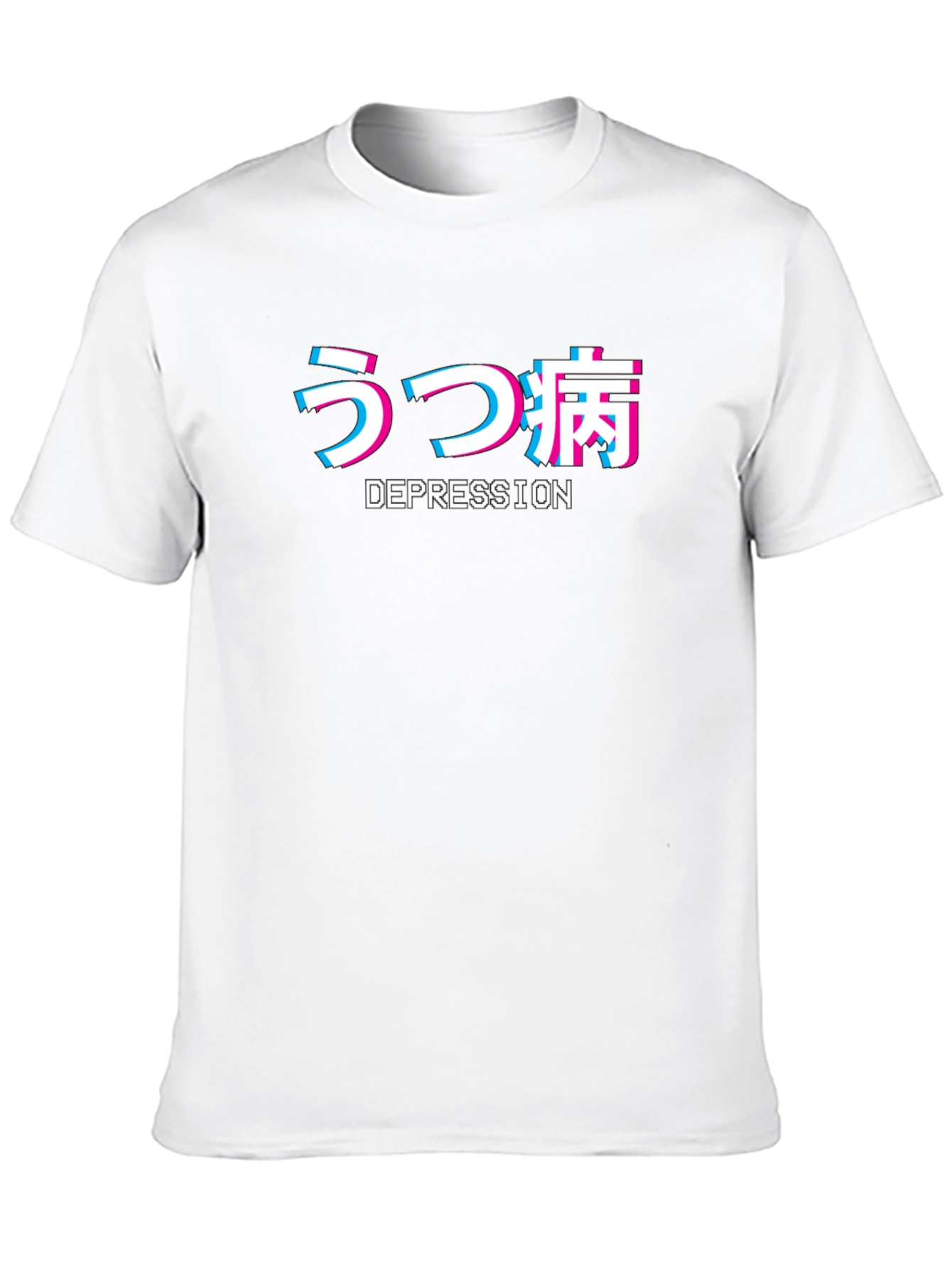 Depression Glitch Graphic Tee - Black