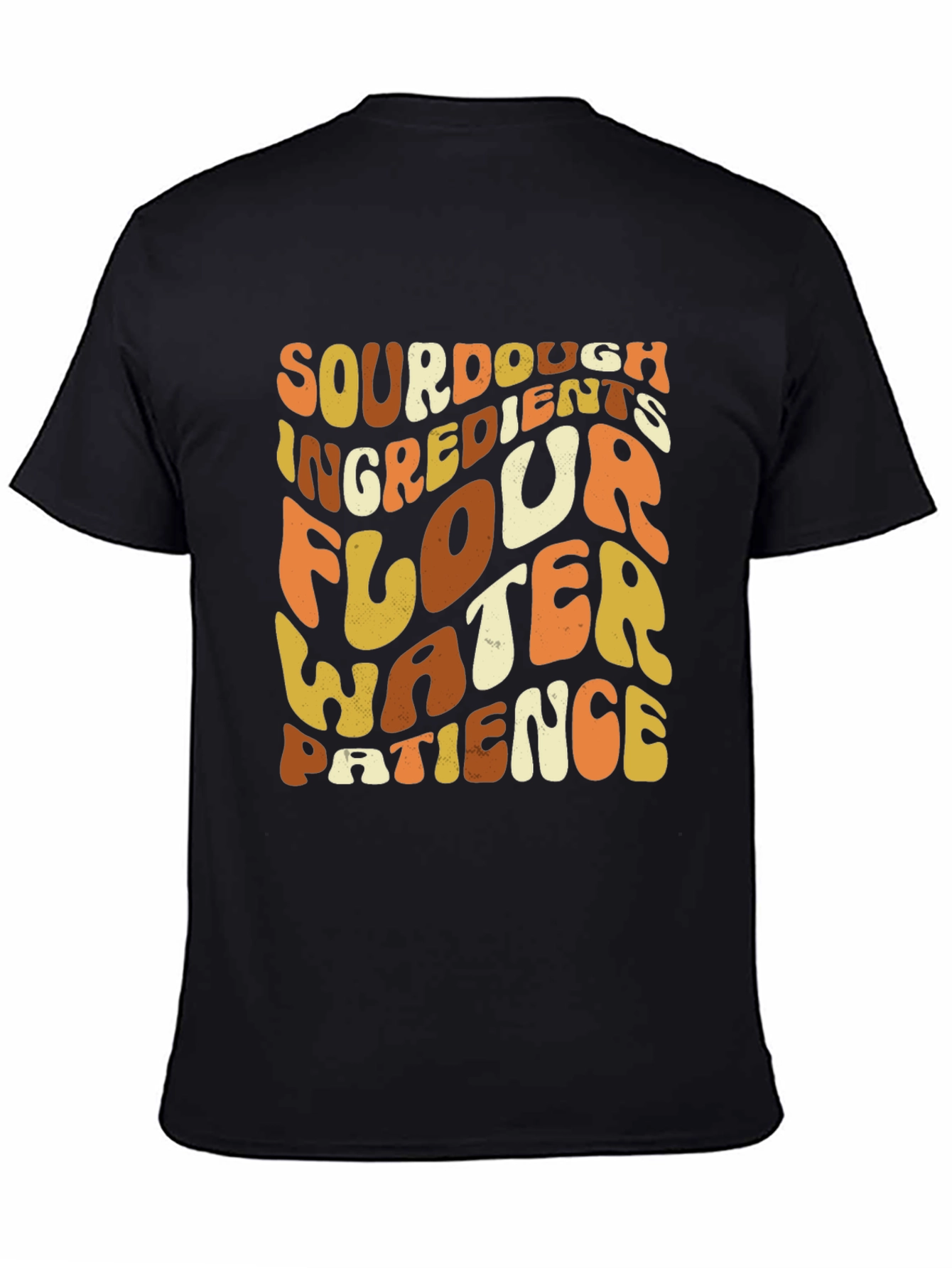 Sourdough Ingredients Retro Graphic T-Shirt