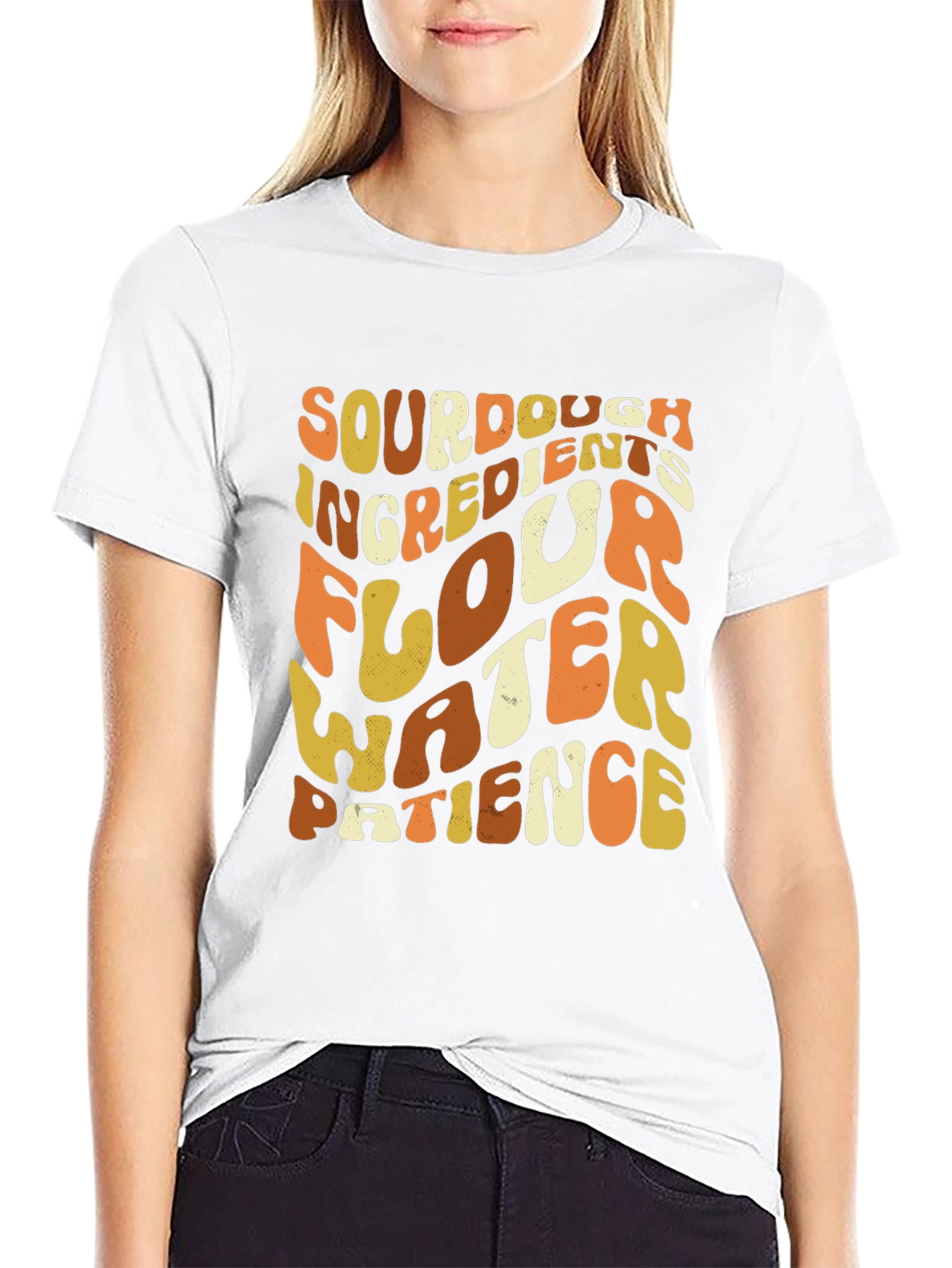 Sourdough Ingredients Retro Graphic T-Shirt