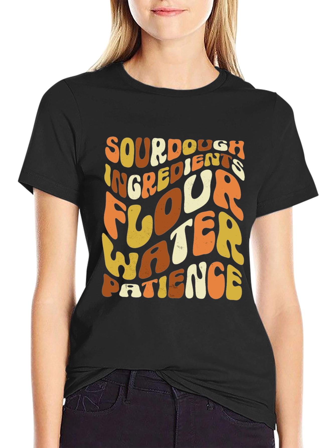 Sourdough Ingredients Retro Graphic T-Shirt