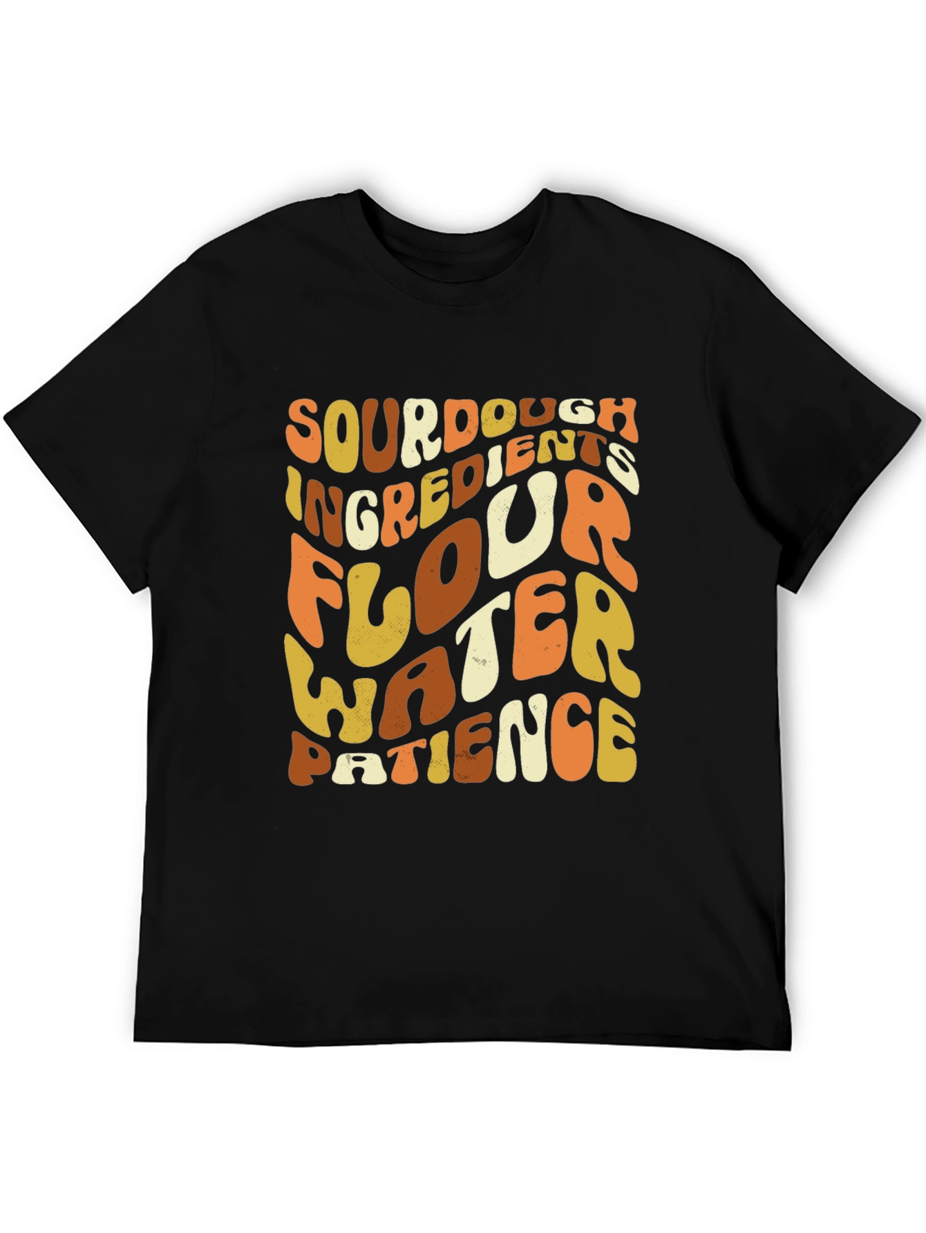 Sourdough Ingredients Retro Graphic T-Shirt