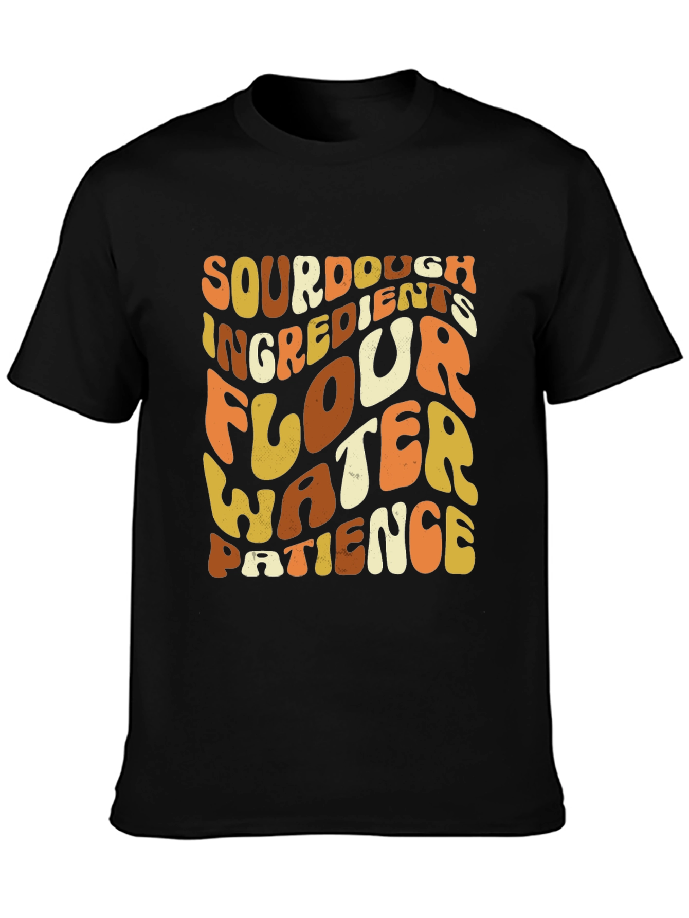 Sourdough Ingredients Retro Graphic T-Shirt