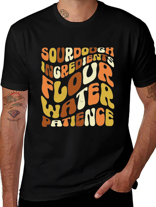 Sourdough Ingredients Retro Graphic T-Shirt