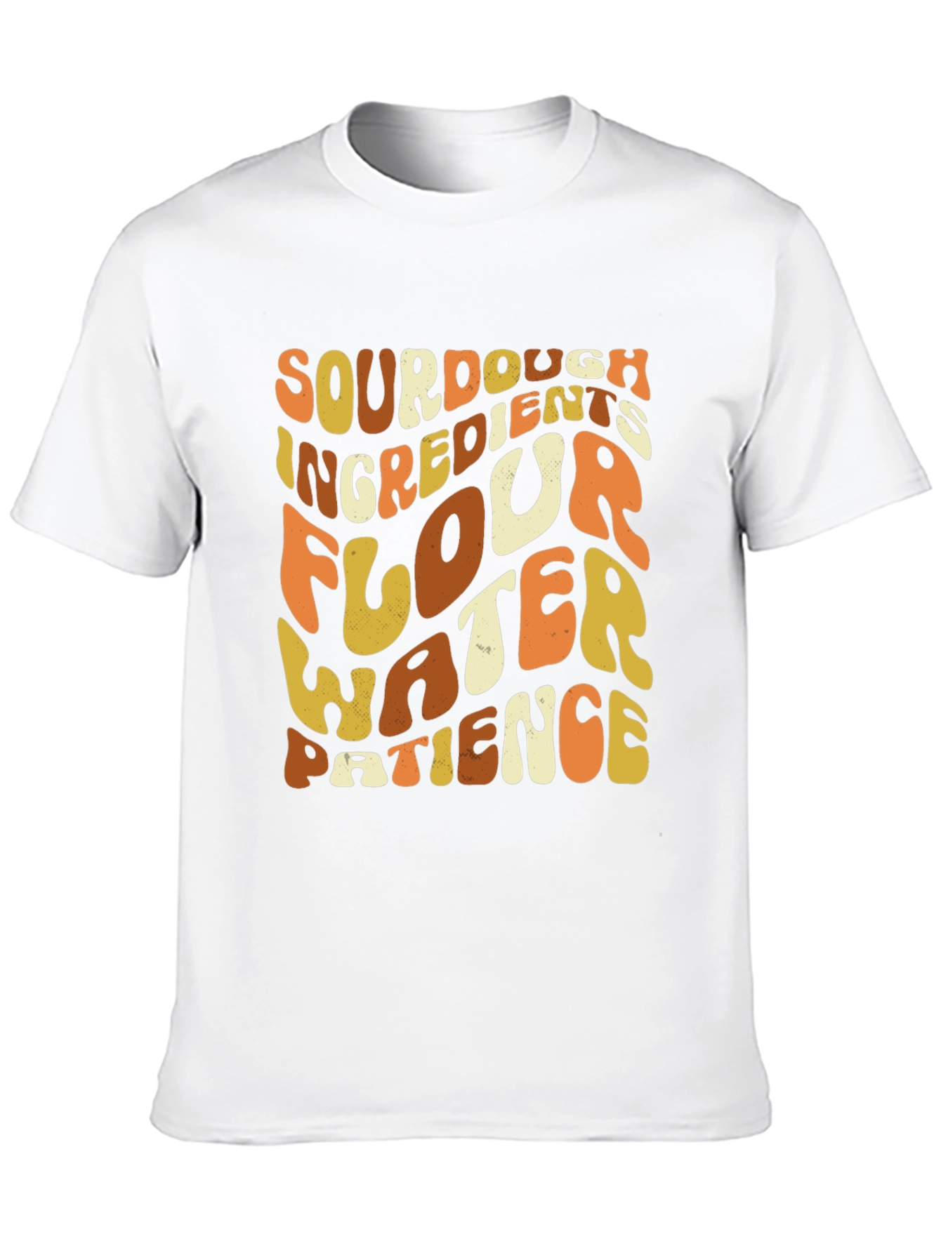 Sourdough Ingredients Retro Graphic T-Shirt