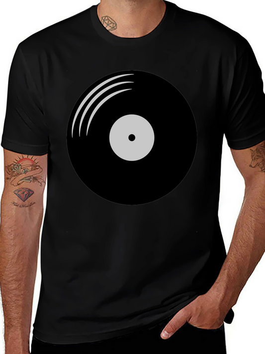 Vinyl Record Graphic Tee - Retro Music Lover T-Shirt