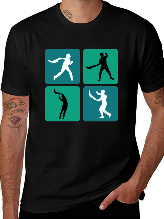 Cricket Silhouette Tee - Stylish Sportswear for Cricket Lovers