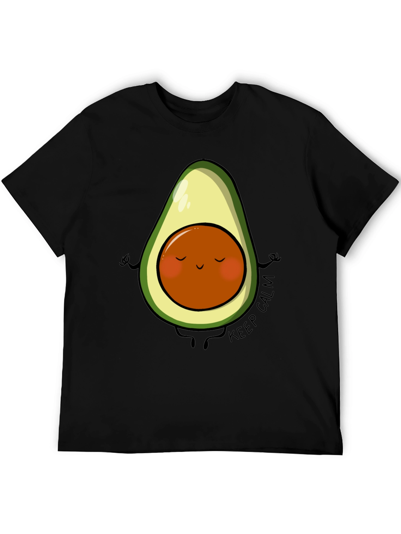 Zen Avocado T-Shirt - Keep Calm Graphic Tee