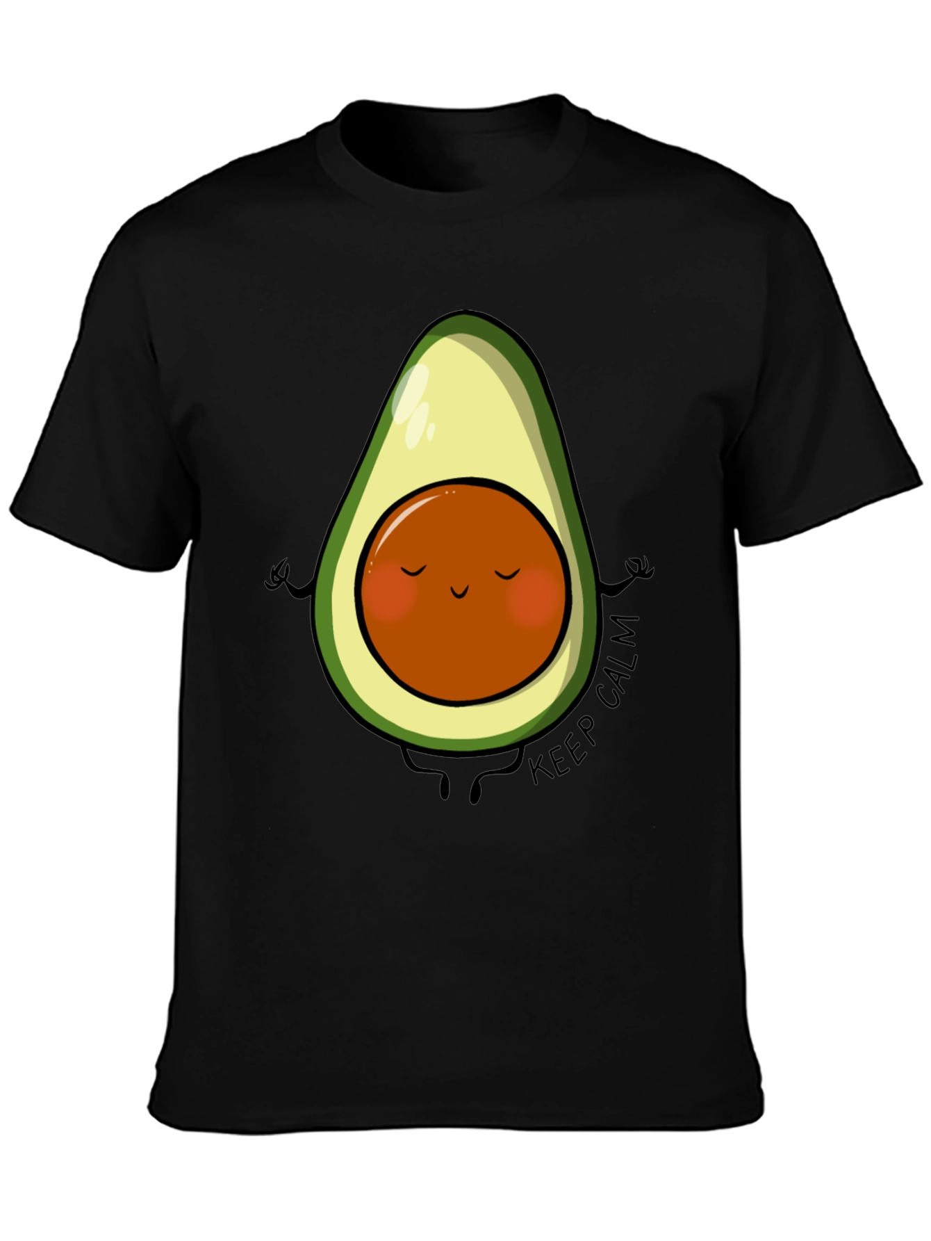 Zen Avocado T-Shirt - Keep Calm Graphic Tee