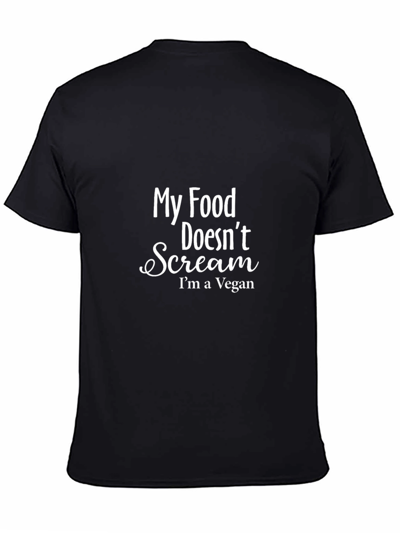 Vegan Slogan T-Shirt - My Food Doesnt Scream