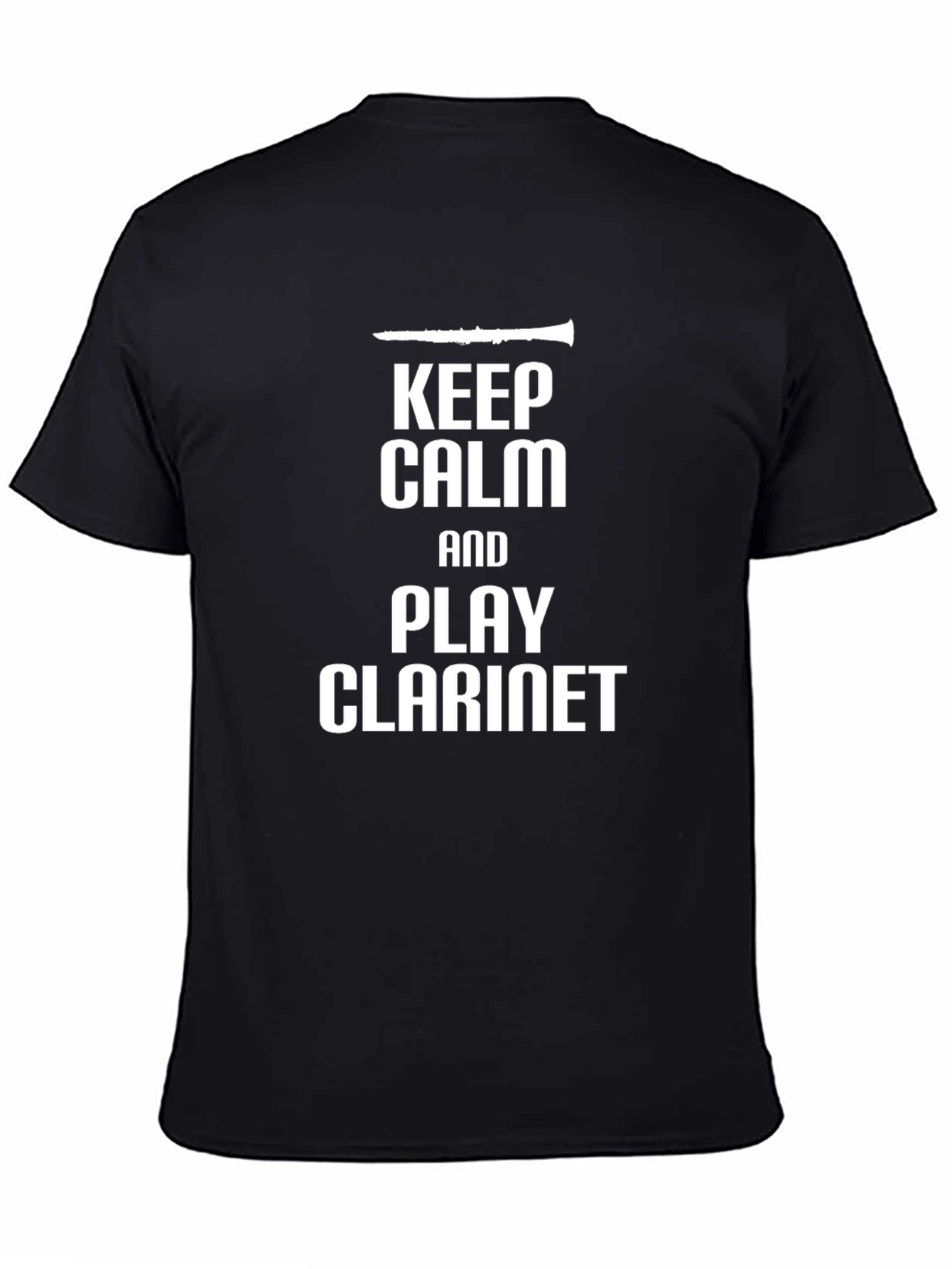 Keep Calm and Play Clarinet Black T-Shirt