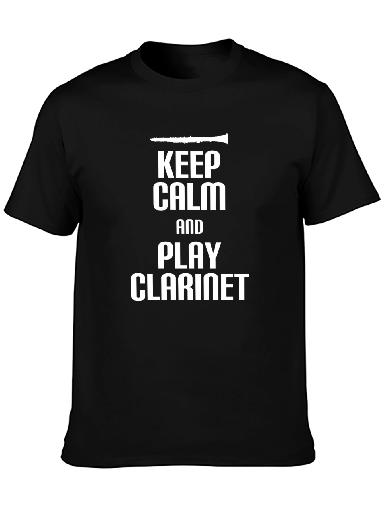 Keep Calm and Play Clarinet Black T-Shirt