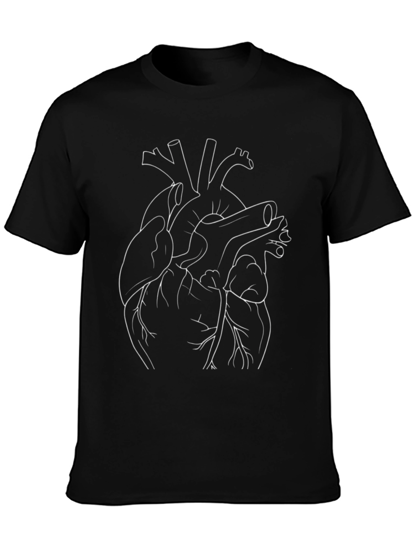 Anatomical Heart Outline Graphic T-Shirt