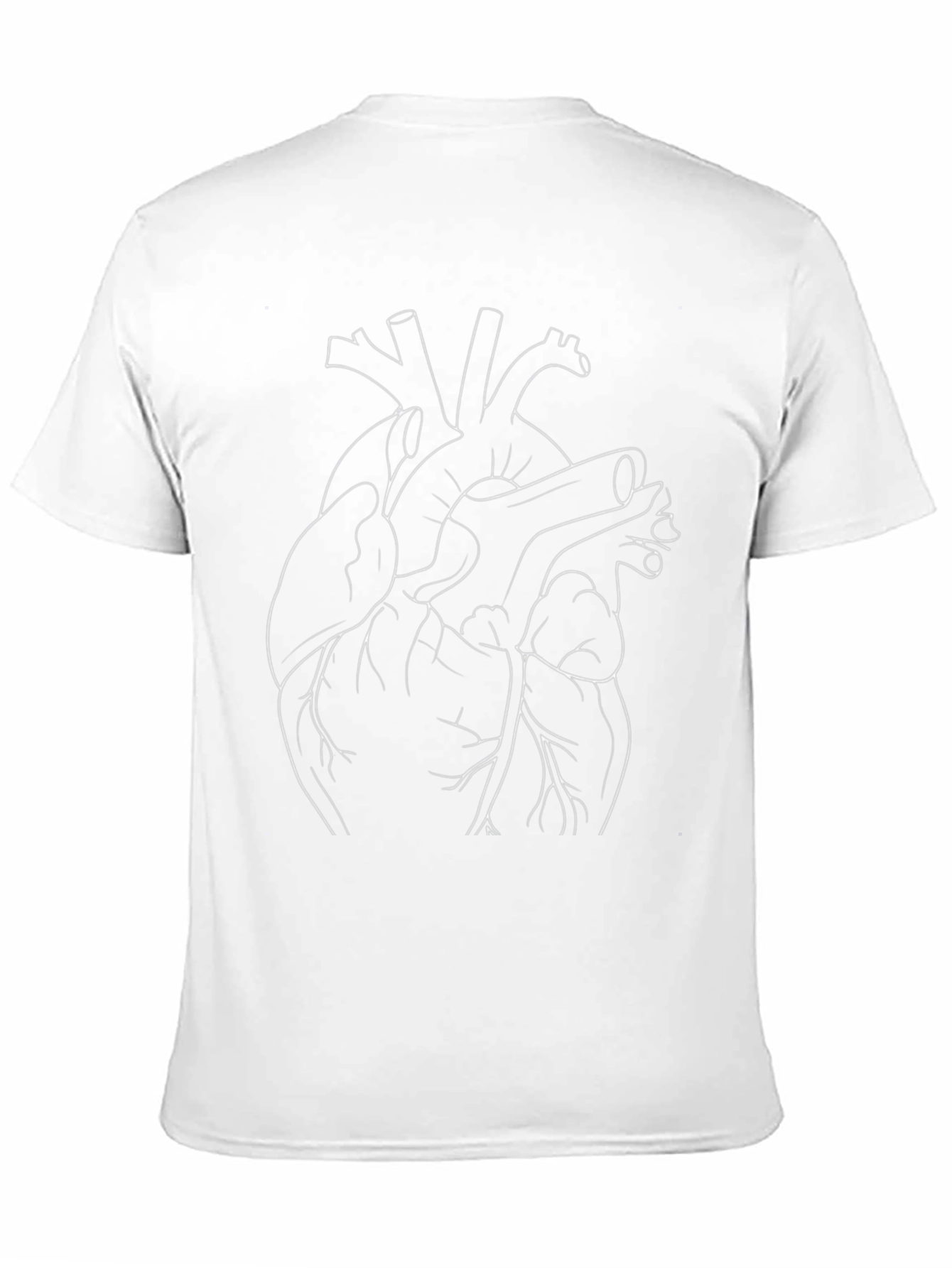 Anatomical Heart Outline Graphic T-Shirt